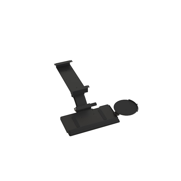 Ergonomic Under Desk Adjustable Keyboard Tray & Slider Mouse Platform, 15 lb cap, BLK